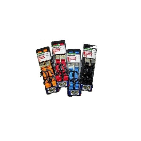 BIKEWISE CAMBUCKLE TIE DOWNS RED 2-PACK