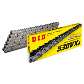 CHAIN DID 530-120L VX3 BLACK RIVET 