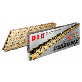 CHAIN DID 525-128L ZVMX GOLD/GOLD RIVET 